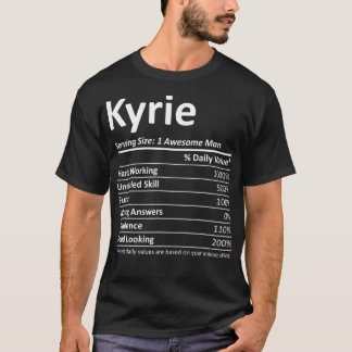 Camiseta KYRIE Nutrición Divertido Cumpleaños Nombre Person