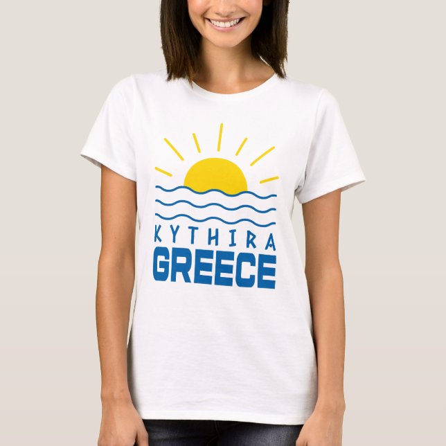 Camiseta Kythira Grecia Sunshine and Sea Waves Women (Anverso)