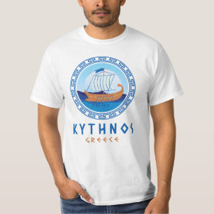 Camiseta Kythnos, Grecia: Hombres griegos de diseño de barc