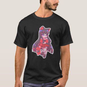 Camiseta Kyuuuchandesu Emo Chica Chibi Dibujar Chica Alt De