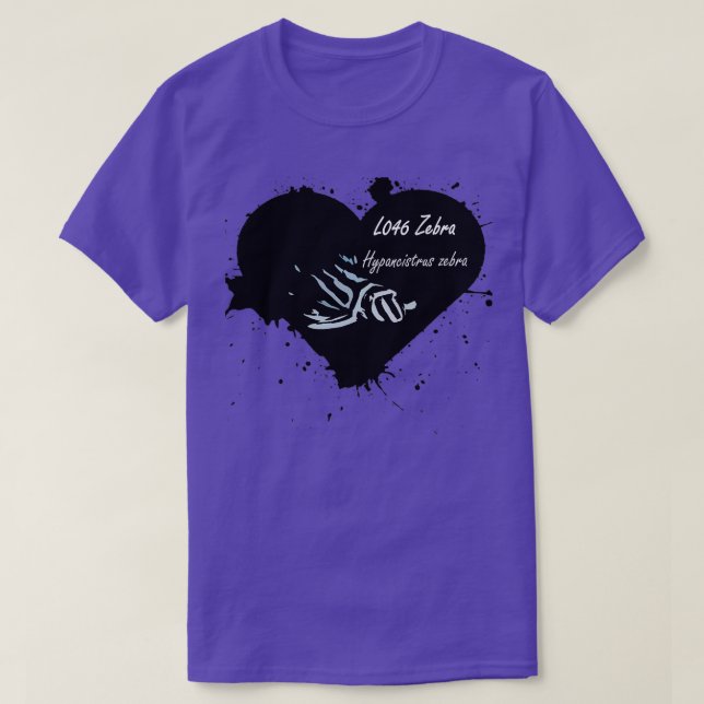 Camiseta L046 Amor cebra pleco (Diseño del anverso)