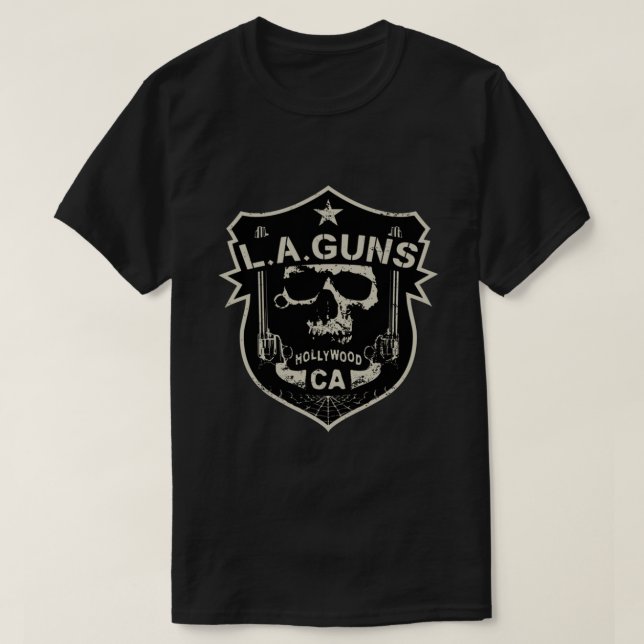 Camiseta L.A. Guns Hollywood Badge Classic T-Shirt (Diseño del anverso)