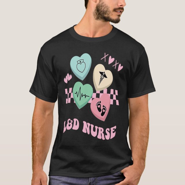 Camiseta L&D Nursi El día de San Valentín de enfermería de  (Anverso)