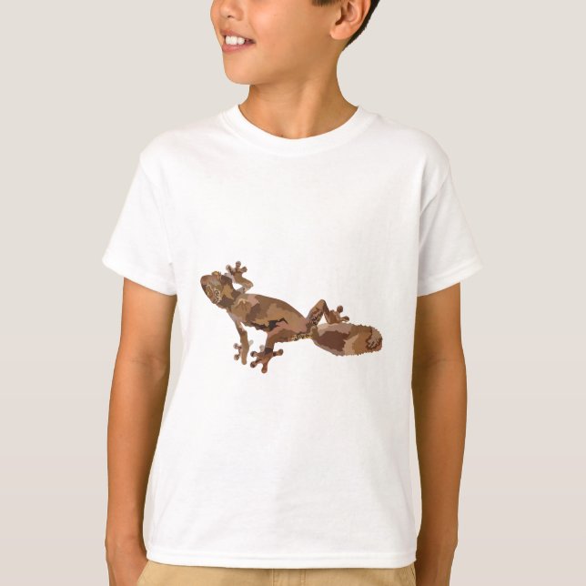 Camiseta L es para Gecko con cola de hoja (Anverso)