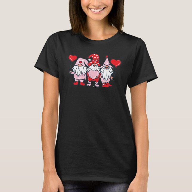 Camiseta L O V E Gnome Feliz Día de San Valentín 2019 (Anverso)