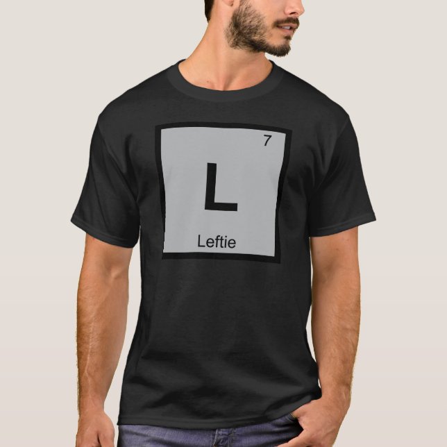 Camiseta L - Símbolo de la tabla periódica de la química de (Anverso)