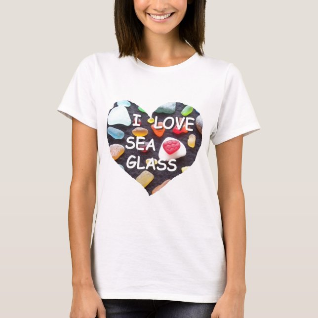 Camiseta l VIDRIO del MAR del AMOR (Anverso)