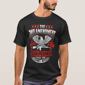 Camiseta La 2ª Enmienda Es Mi Permiso De Arma Emitido 1791 