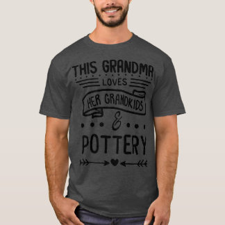Camiseta La abuela ama a sus nietos Abuela de alfarería