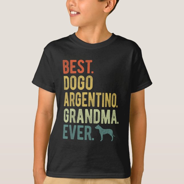 Camiseta La abuela argentina Dogo ama al perro del día de l (Anverso)
