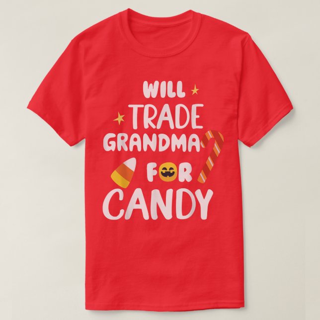 Camiseta ¿La Abuela Comercial Por El Candy Funny Hallow (Diseño del anverso)