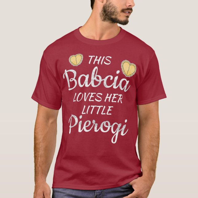 Camiseta La abuela de Babcia polaca ama al pequeño Pierogi (Anverso)