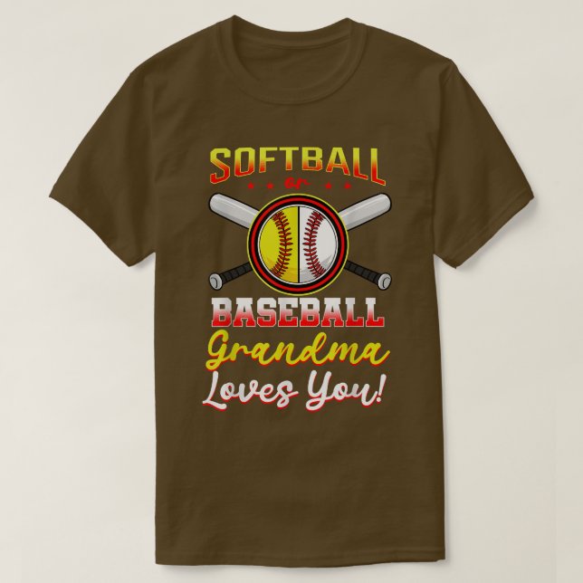 Camiseta La Abuela De Béisbol O Softball Te Ama La Reserva  (Diseño del anverso)