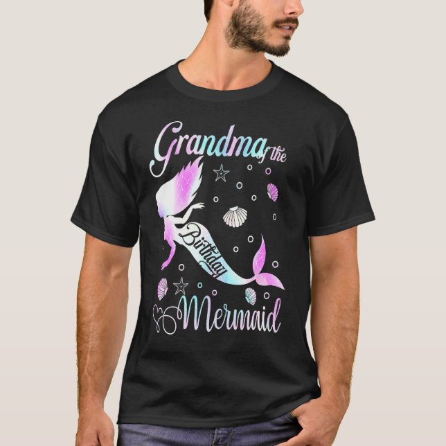 Camiseta La Abuela De La Familia De Fiestas De La Sirena Ch (Anverso)