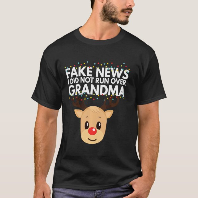 Camiseta La abuela de los Navidades de renos se atropelló (Anverso)
