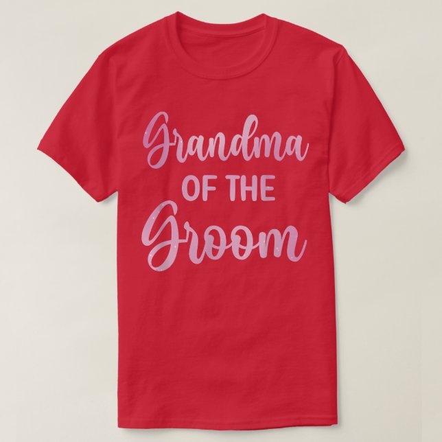 Camiseta La Abuela Del Día De La Boda De Madera Groom Showe (Diseño del anverso)