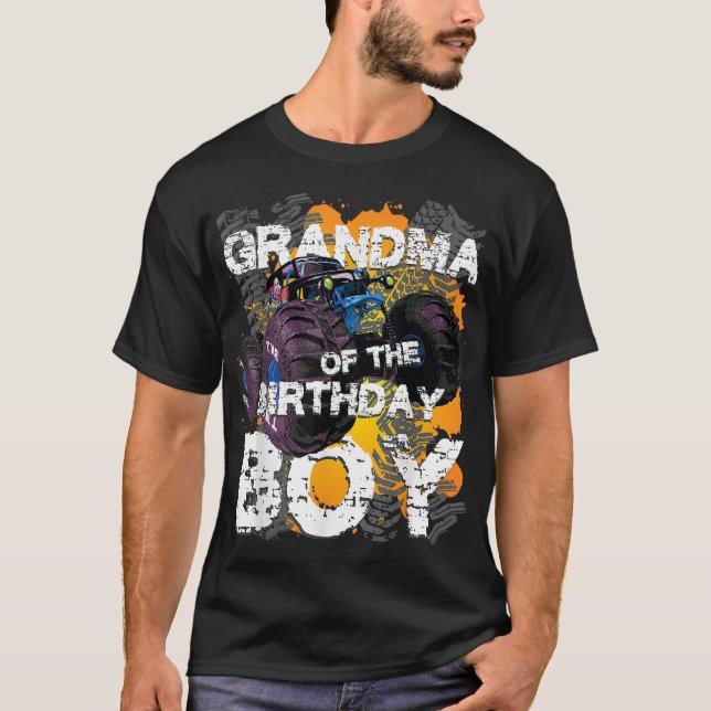 Camiseta La Abuela Del Monstruo Del Niño De Cumpleaños (Anverso)