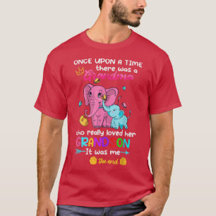 Camiseta La abuela elefante ama al nieto, Día de la Madre l