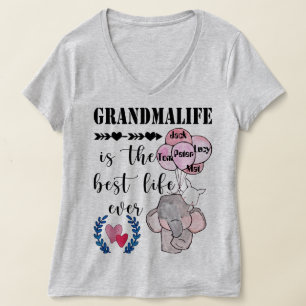 Camiseta La Abuela Es La Mejor Abuela Personalizada De La V