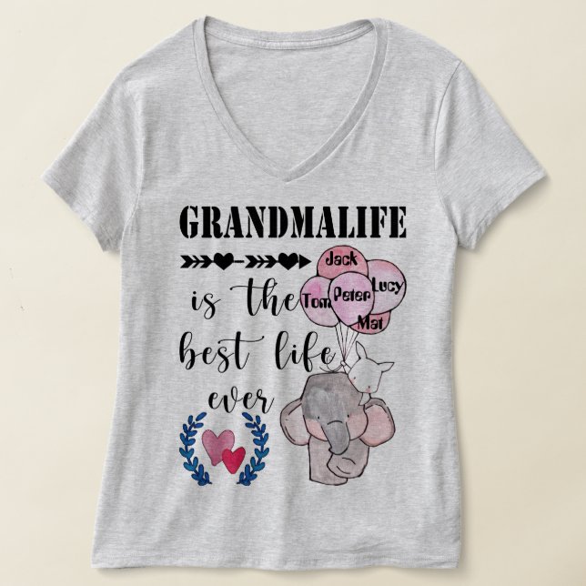 Camiseta La Abuela Es La Mejor Abuela Personalizada De La V (Distribución )