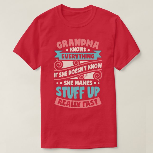Camiseta La abuela lo sabe todo (Diseño del anverso)