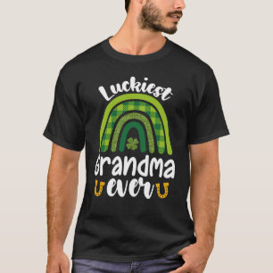 Camiseta La Abuela Más Afortunada De La Familia Día De San 