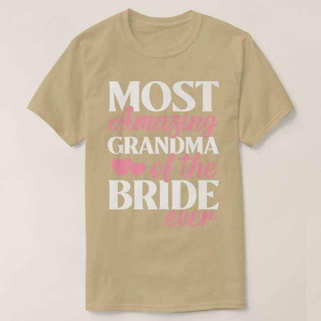 Camiseta La abuela más asombrosa del Boda de novias (Diseño del anverso)
