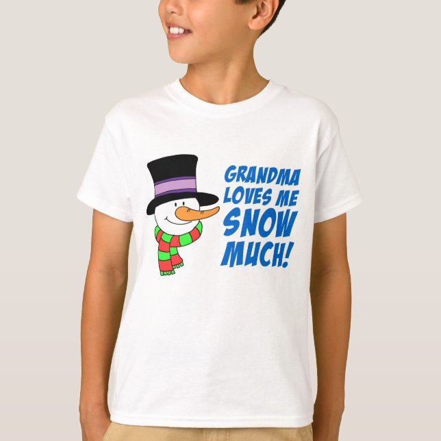 Camiseta La abuela me ama mucho la nieve (Anverso)