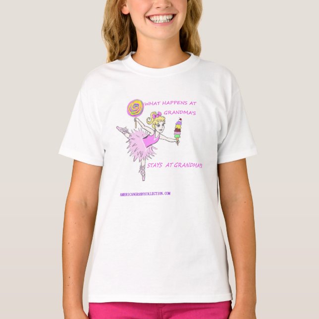 Camiseta La abuela norteamericana Ballerina escurrió la cim (Anverso)