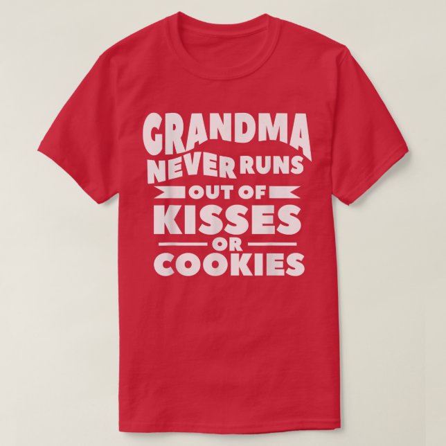 Camiseta La Abuela Nunca Se Queda Sin Besos O Galletas (Diseño del anverso)