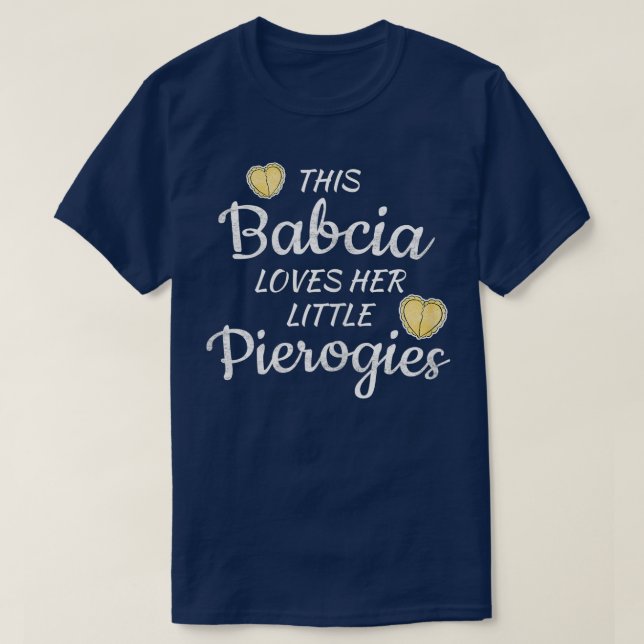 Camiseta La abuela polaca Babcia ama al pequeño Pierogie (Diseño del anverso)