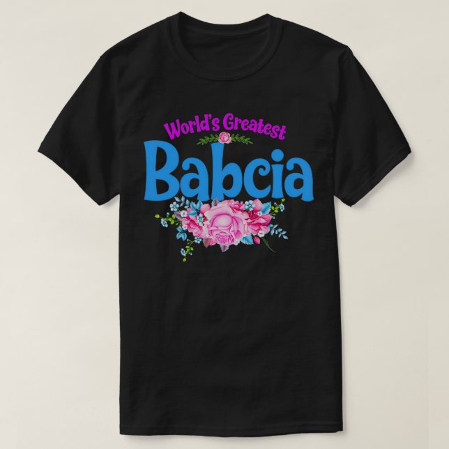 Camiseta La abuela polaca más grande del mundo, Babcia (Diseño del anverso)