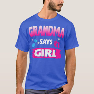 Camiseta La abuela revela el género dice que el Chica coinc