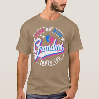 Camiseta La Abuela Rosa O Azul Retro Ama A Su Bebé Género R