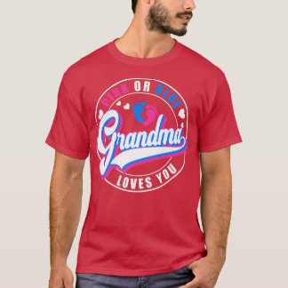 Camiseta La Abuela Rosa O Azul Retro Ama A Su Bebé Género R