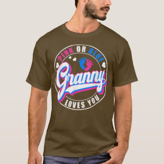 Camiseta La Abuela Rosa O Azul Retro Ama A Su Bebé Sexo