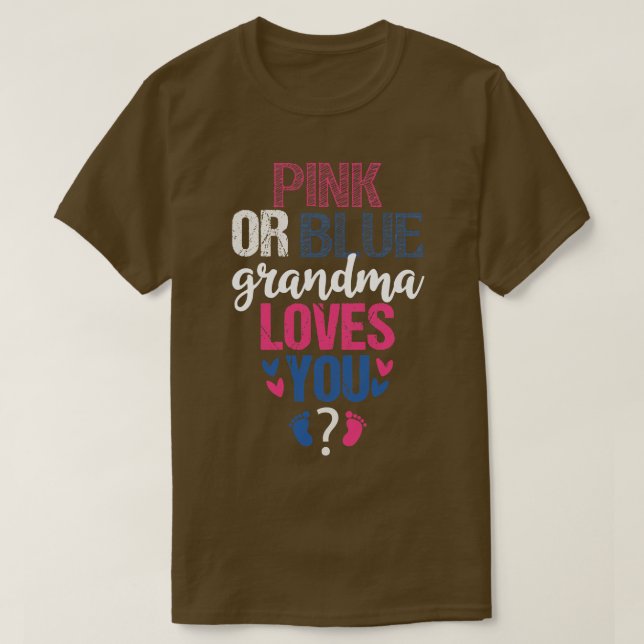 Camiseta La abuela rosa o azul te ama 2 (Diseño del anverso)