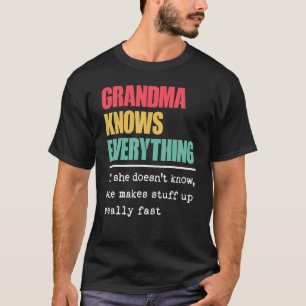 Camiseta La Abuela Sabe Todo Lo Orgulloso Mejor Gran Grande