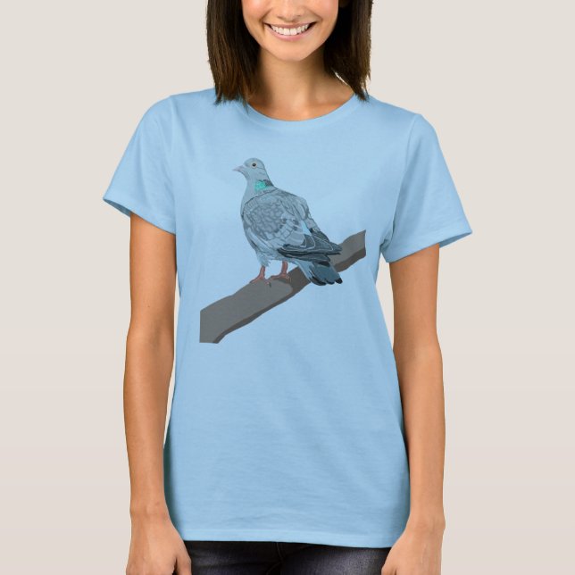 Camiseta La acción se zambulló (los oenas del Columba) (Anverso)