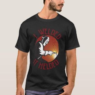 Camiseta La Acostumbro A Soldar Humor - Rojo Y Negro