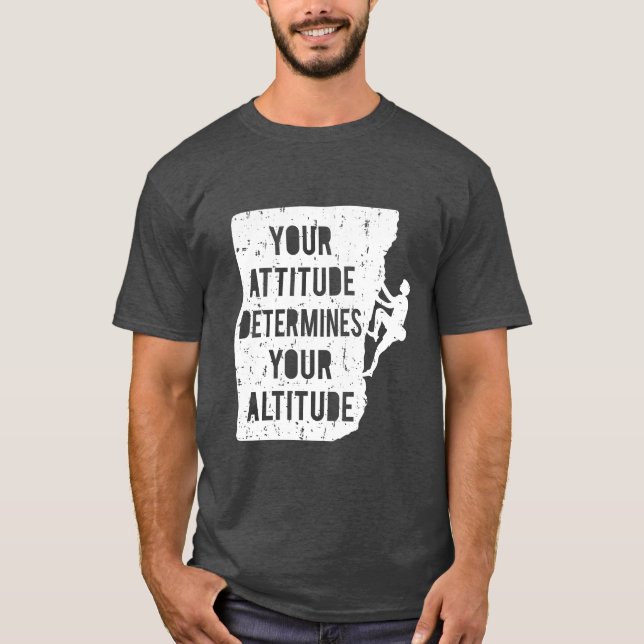 Camiseta La Actitud Determina la Altitud de la Cita de Esca (Anverso)