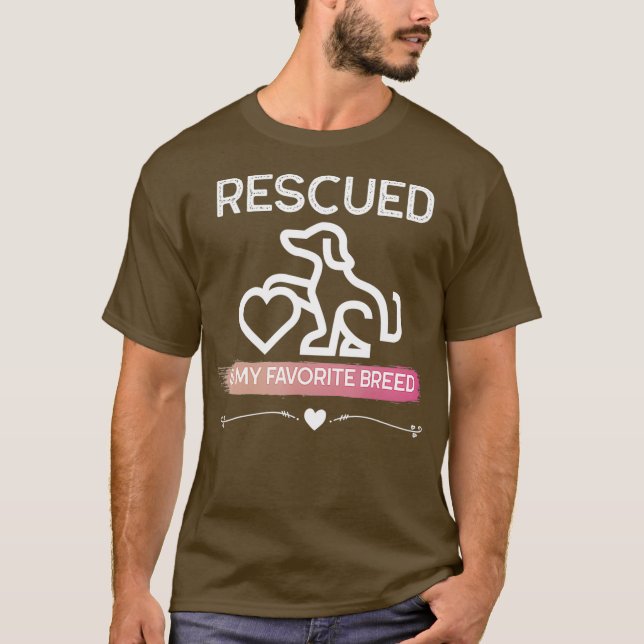 Camiseta La Adopción De Perro Rescatada Es Mi Perro De Raza (Anverso)