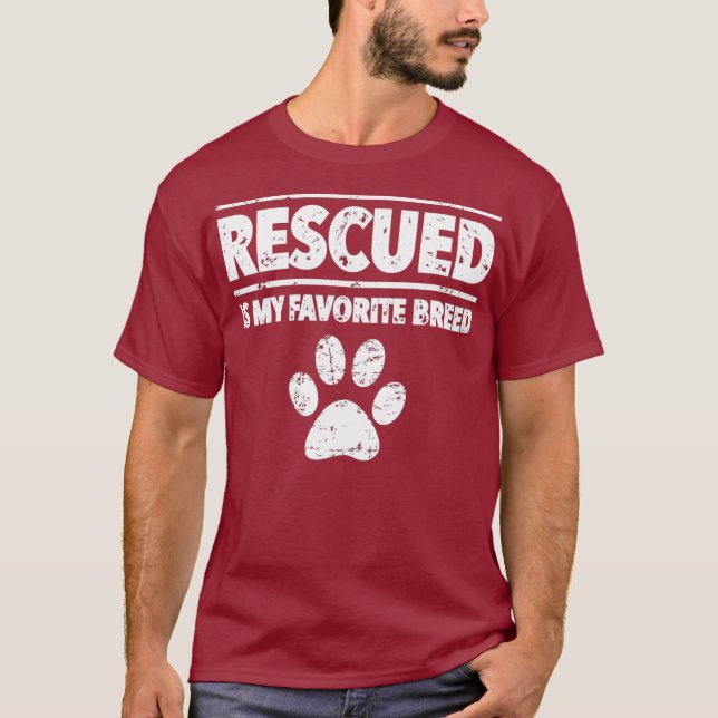 Camiseta La Adopción De Perro Rescatada Es Mi Perro De Raza (Anverso)
