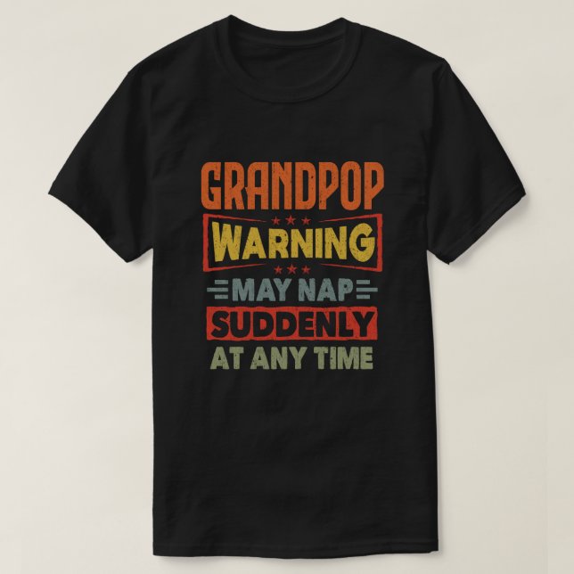 Camiseta La advertencia de la abuela puede durar repentinam (Diseño del anverso)