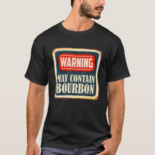 Camiseta La Advertencia Retro al Alcohol Puede Contener Beb