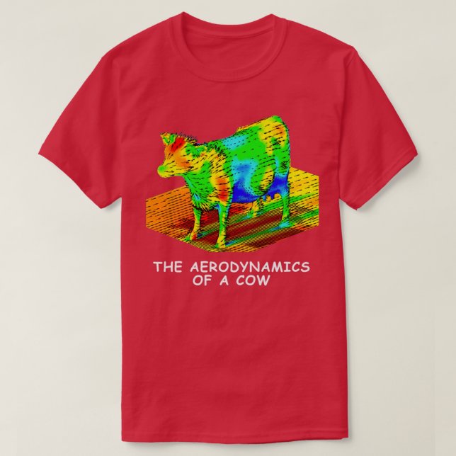Camiseta La aerodinámica de una vaca (Diseño del anverso)