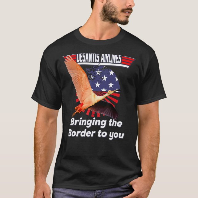 Camiseta La aerolínea Desantis lleva el borde a Florid (Anverso)