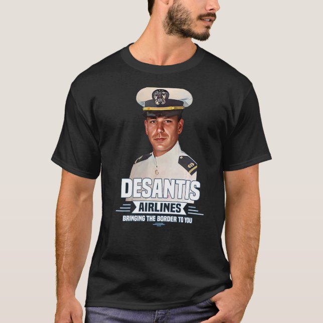 Camiseta La aerolínea Desantis te lleva la frontera Martha (Anverso)