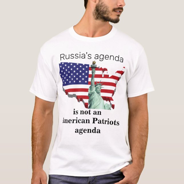Camiseta La agenda de Rusia no es una agenda de los Patriot (Anverso)