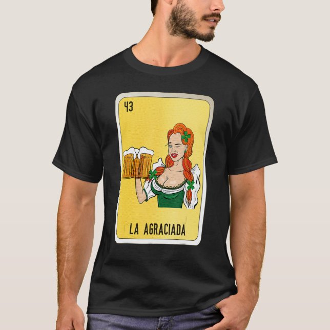 Camiseta La Agraciada Mexican Slang Lottery Bingo Cards (Anverso)